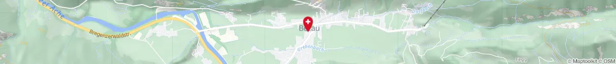 Kartendarstellung des Standorts für Katharinen-Apotheke in 6870 Bezau
